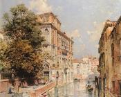 A View in Venice - 弗朗兹·理查德·翁特贝格尔